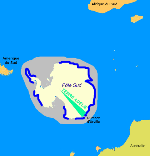 Carte de répartition du Skua antarctique